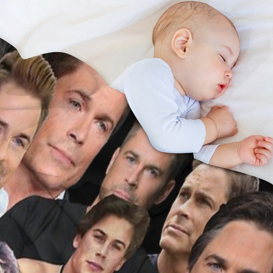 Rob Lowe Photo Collage Plush Throw Blanket