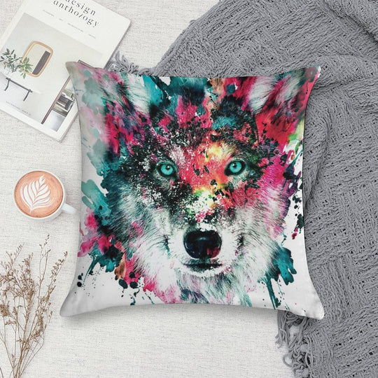 Wolf II Soft Style Accent Throw Pillow