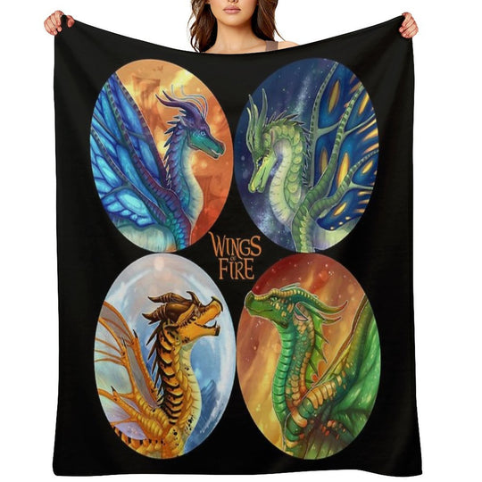 Wings of Fire - Heroes of The Lost Continent Machine-washable Throw Blanket