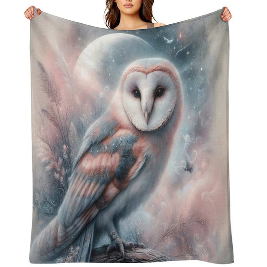 Wispy Dream Owl Travel-friendly Throw Blanket