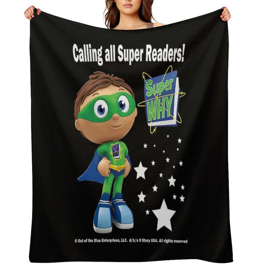 Calling All Super Readers! Super Why Premium Throw Blanket