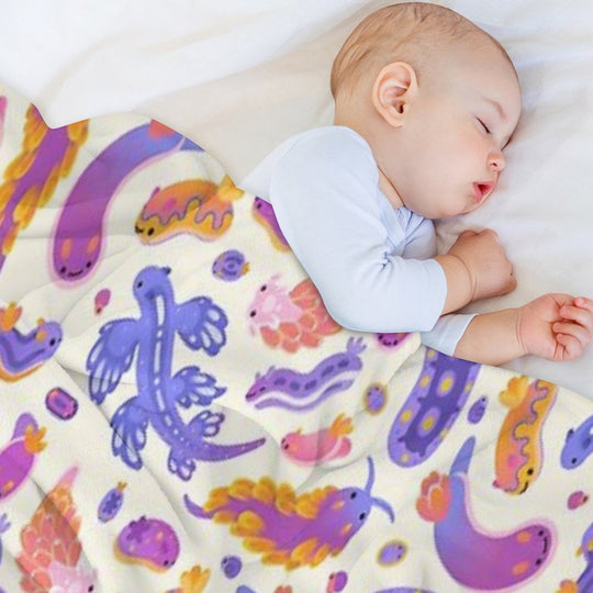 Sea Slug - Pastel Sustainable Throw Blanket