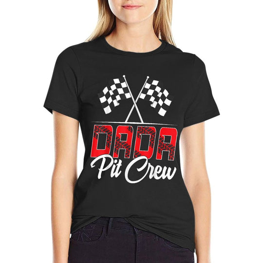 Race Car Birthday Party Racing Family Dada Pit Crew  Soft T-Shirt