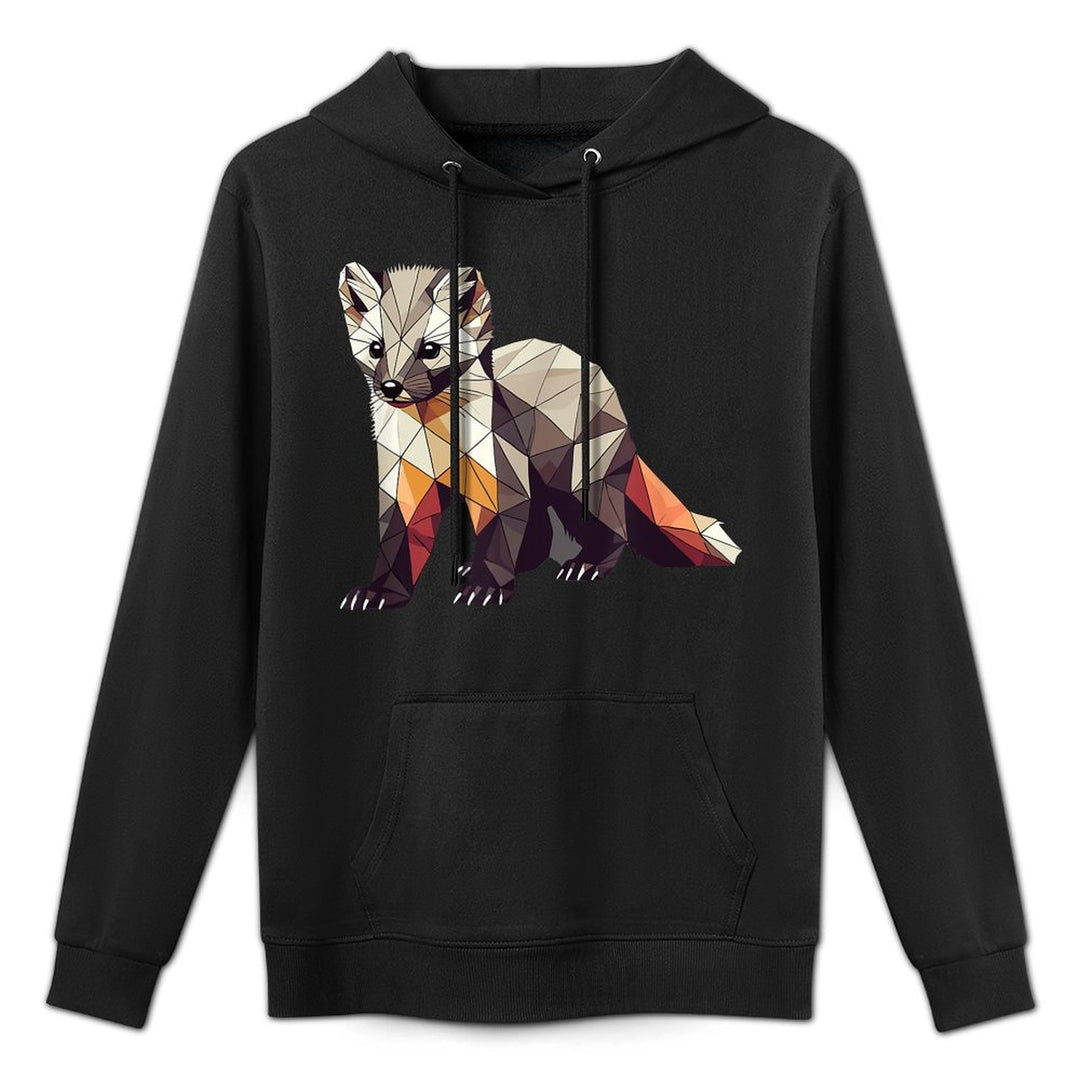 Geometric Art Pine Marten Pine Martens Durable Construction Hoodie