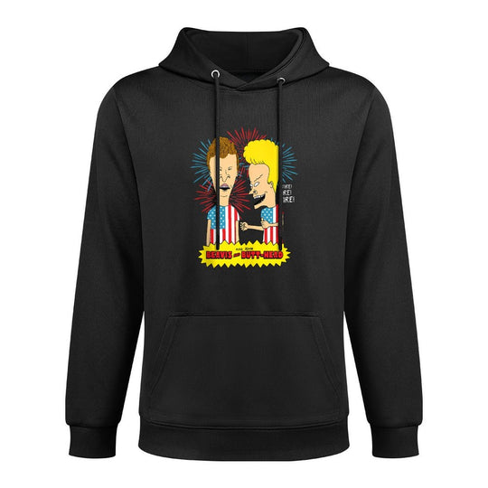 Beavis And Butthead - BB USA Flames Relaxed Fit Hoodie