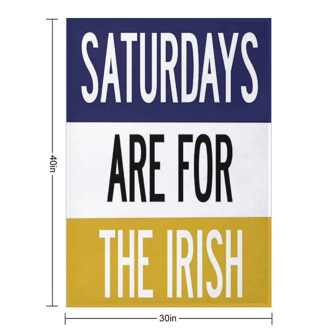 Saturdays Are for The Irish Travel-friendly Throw Blanket