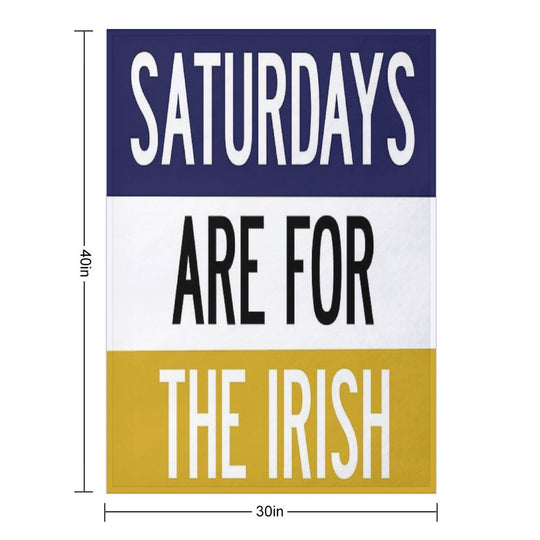 Saturdays Are for The Irish Travel-friendly Throw Blanket