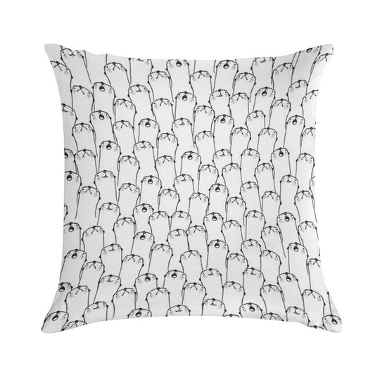 Otter Pattern Soft Home Decor Throw Pillow
