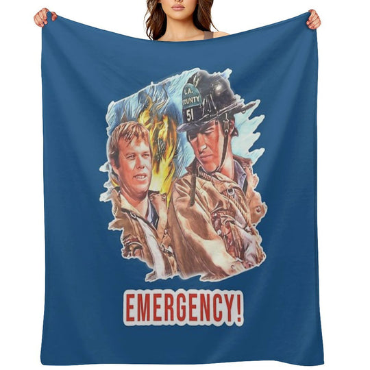Emergency TV Show DeSoto And Gage Machine-washable Throw Blanket