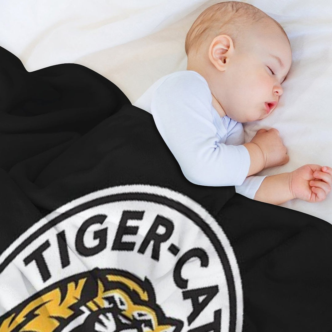 Hamilton Tiger Cats Cfl Logo Premium Throw Blanket