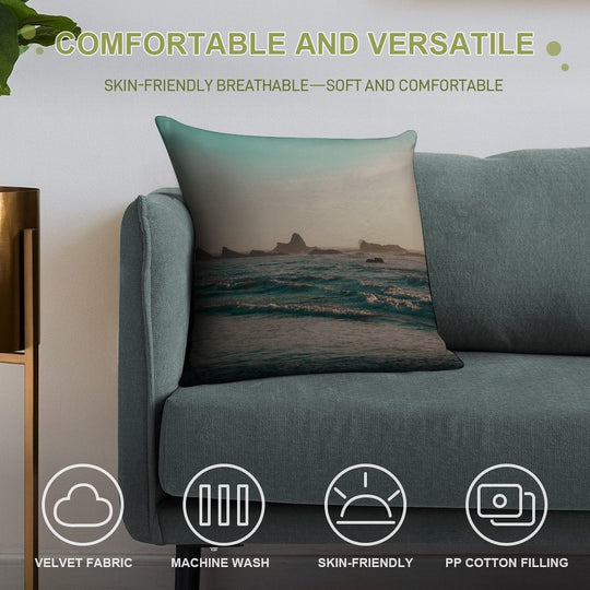 Ruby Beach at Sunset – Olympic National Park, Washington Coast Soft Hidden Zipper Throw Pillow