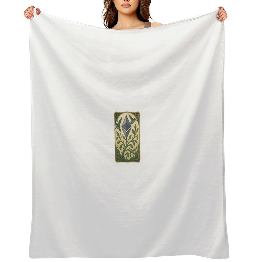 Ethereum Plant Growing Upward Lightweight Throw Blanket