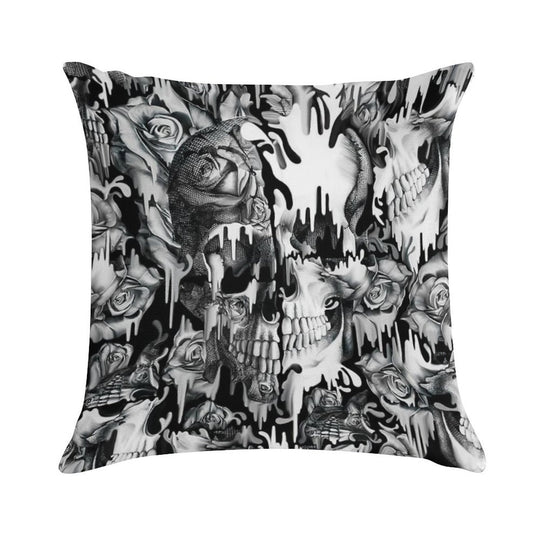 Gone in A Splash, Skull Pattern Soft Home Decor Throw Pillow