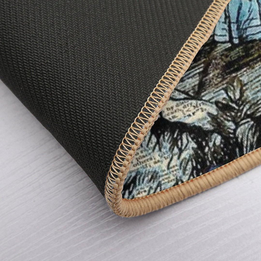 Alice & The Cheshire Cat Butterflies Field - Dictionary Page  Slip-Resistant Bath Mat