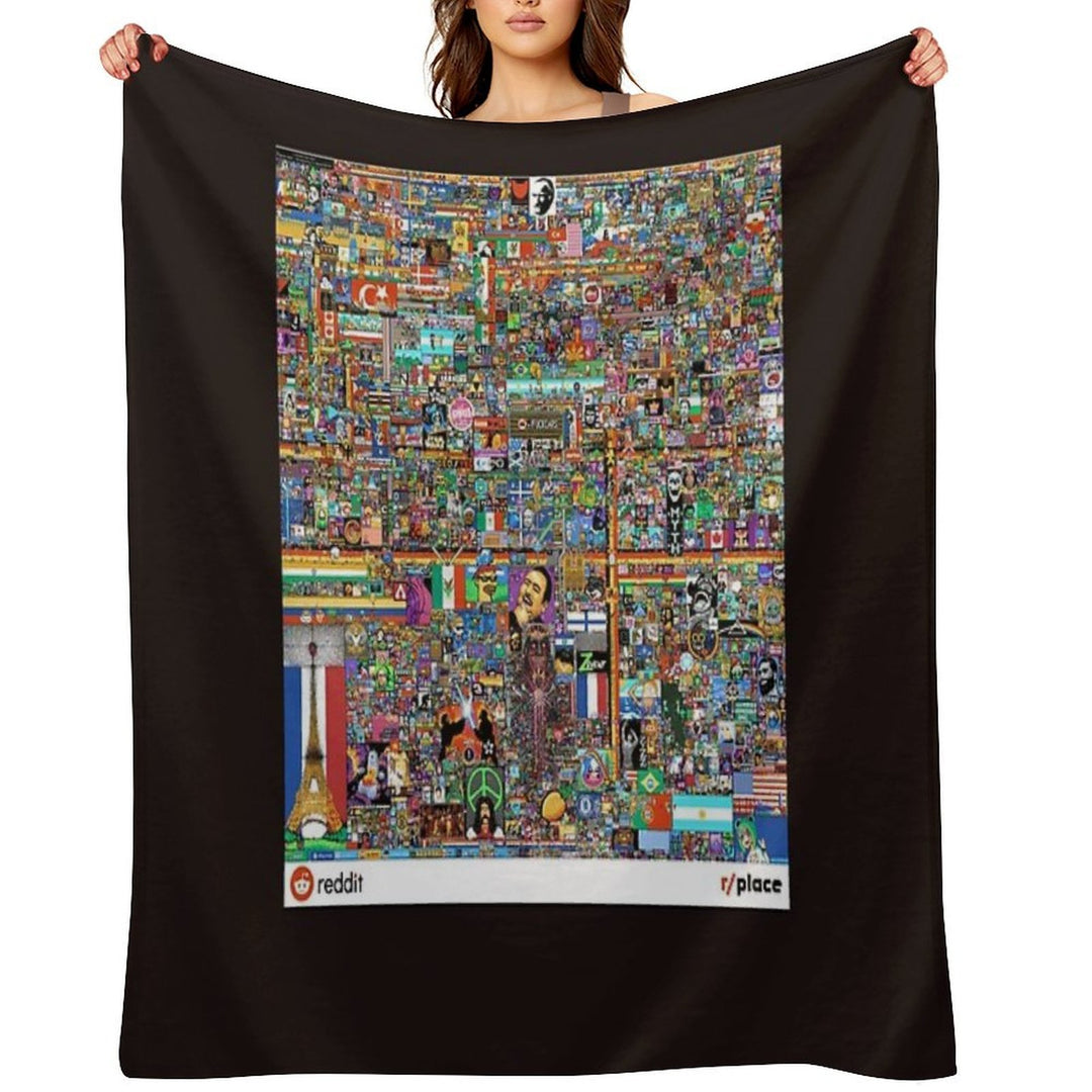 Rplace - Reddit Digital Art - 2022 Classic T-Shirt Anti-pilling Throw Blanket