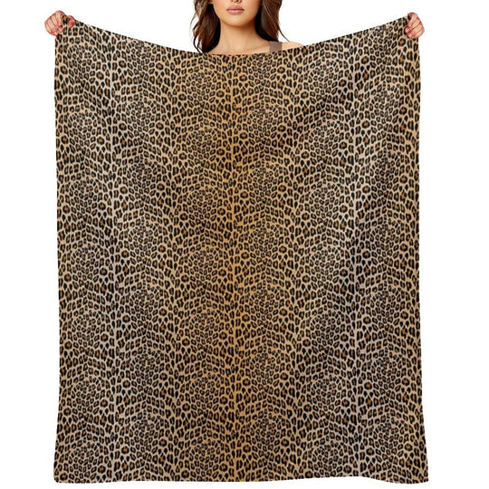 Trendy Leopard Print Aesthetic – Wild Animal Pattern Design Gift-ready Throw Blanket