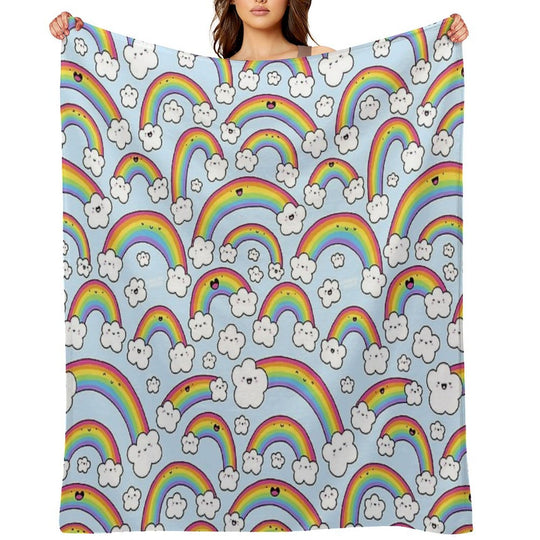 Rainbows Everywhere! Anti-pilling Throw Blanket