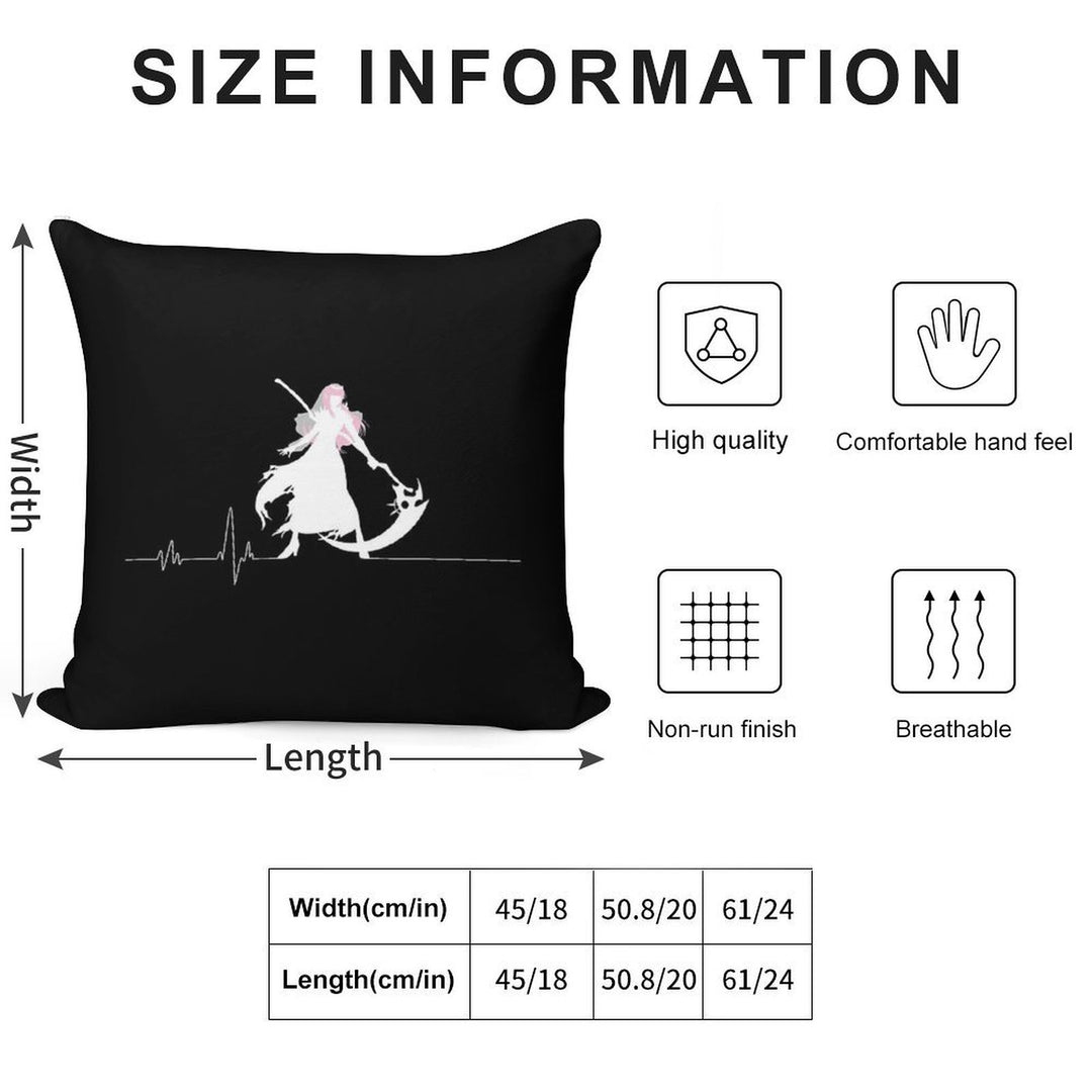 Dead Beat Soft Short Plush Fabric Throw Pillow