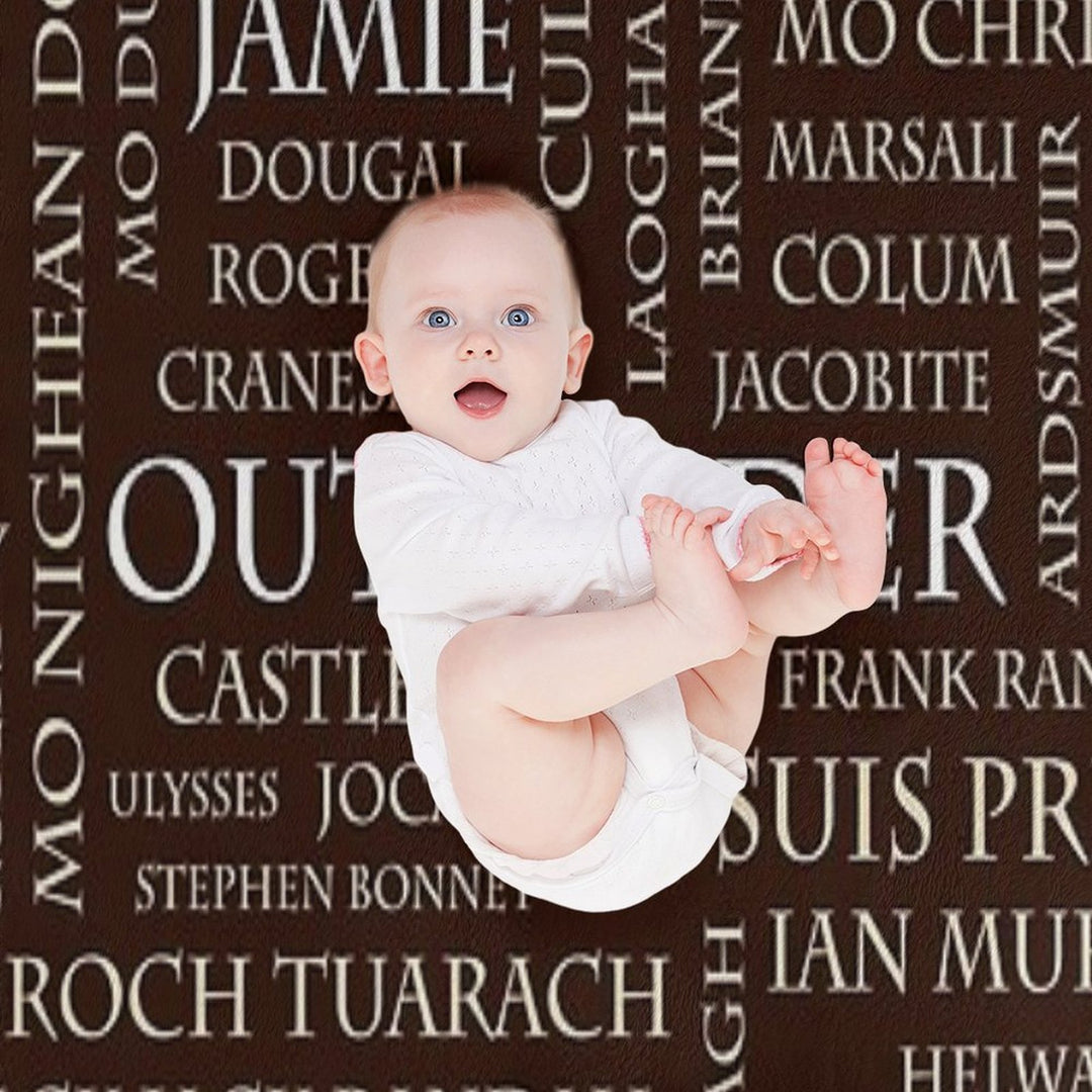 Outlander Word Cloud Lightweight Throw Blanket