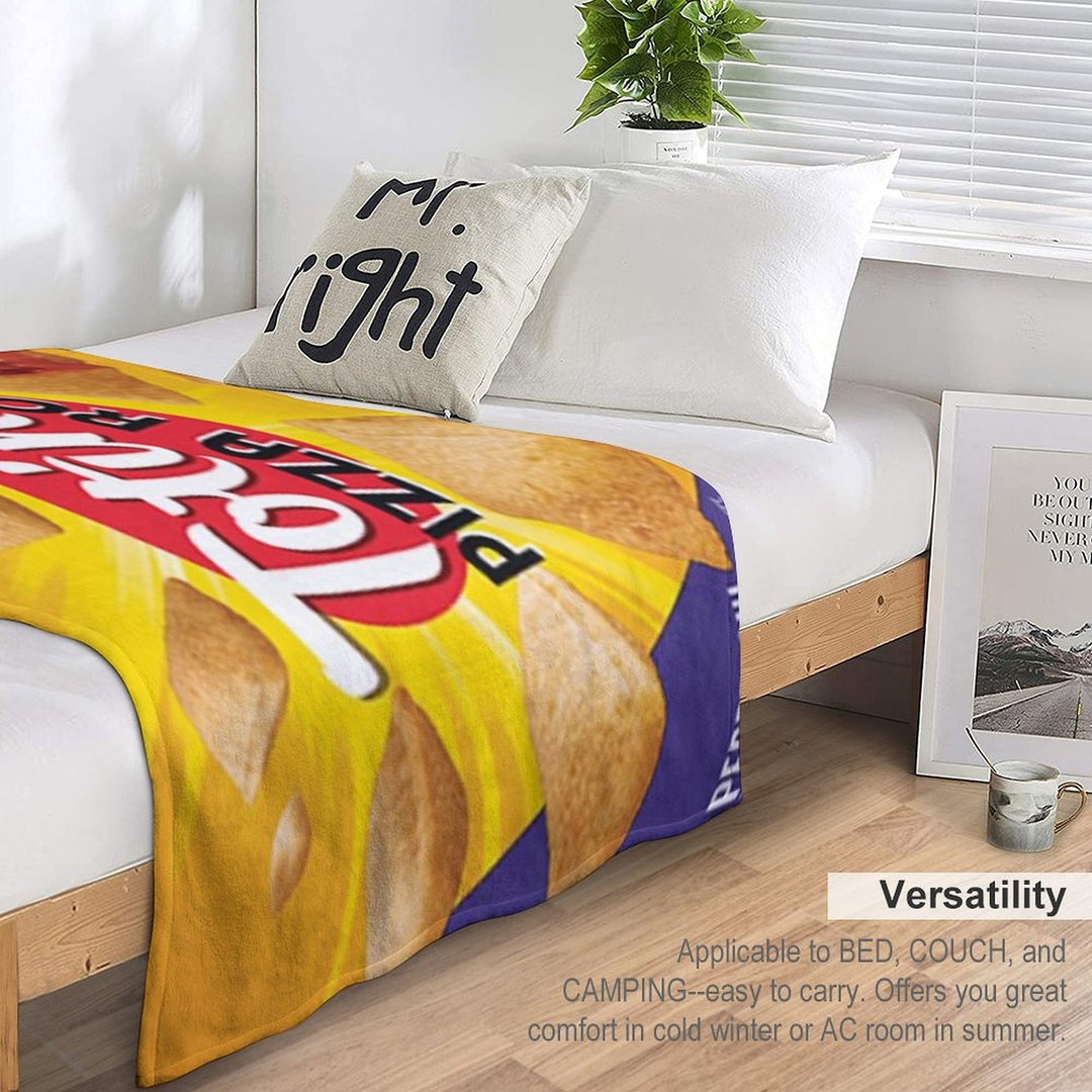 Pizza Rolls Machine-washable Throw Blanket