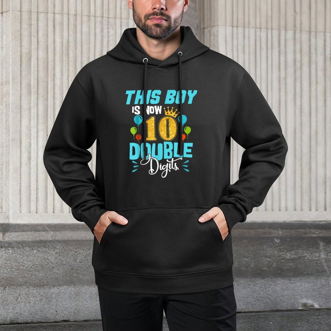 Its My 10th Birthday Double Digits 10 Years Old Boys Medium-Weight Fabric Hoodie