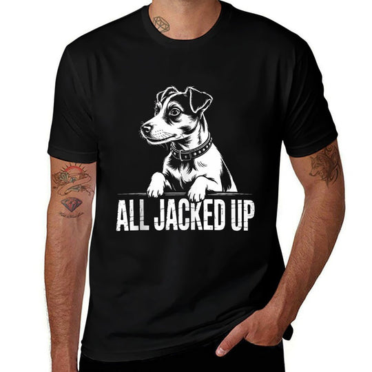 Jack Terrier Jacked Funny Dog Pun Humor Gift Comfortable T-Shirt