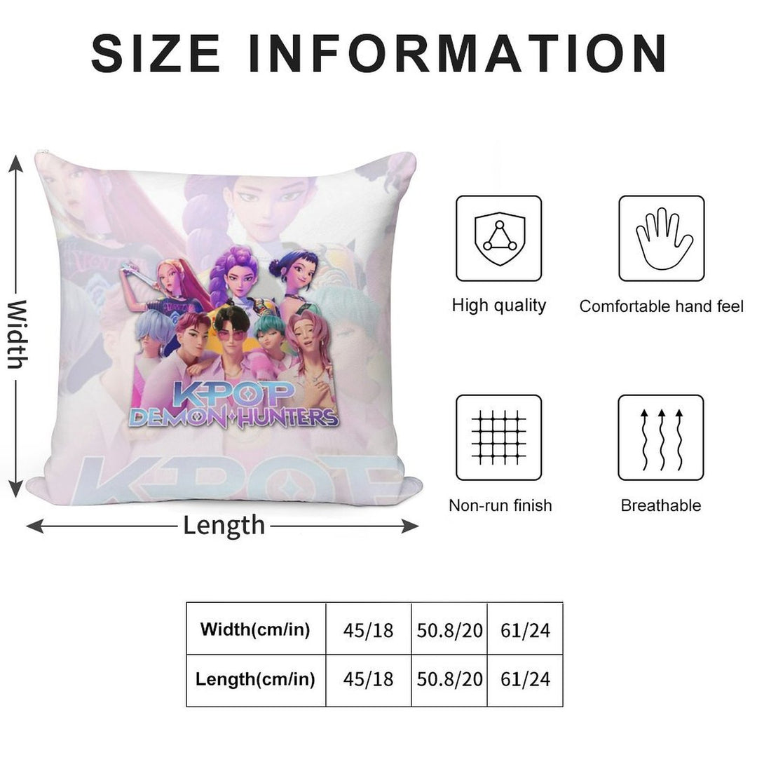Kpop Demon Hunters Soft High-Density Material Throw Pillow