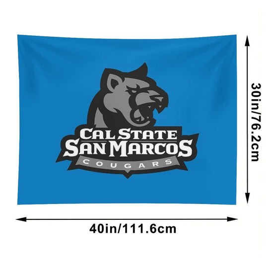 San Marcos Black Cougar Tapestry