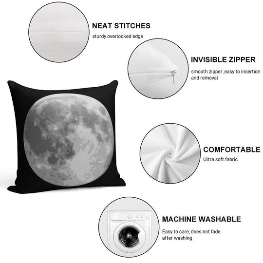 Full Moon Soft Ultra-Soft Texture Throw Pillow