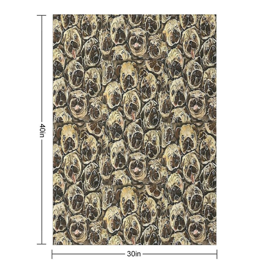 Pile Of Pugs  Pug Dog  Pug Lovers  Pug Mom  Pug Dads  Puppy Pug Sustainable Throw Blanket