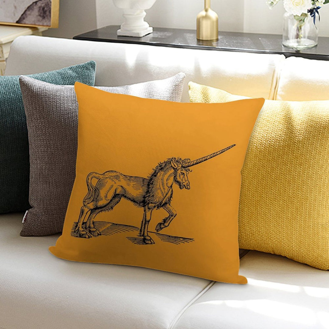 Of The Unicorn Soft Fade-Resistant Throw Pillow