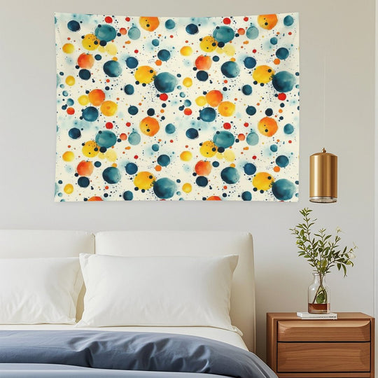 Watercolor Polka Dot Pattern – Colorful Abstract Circles Tapestry