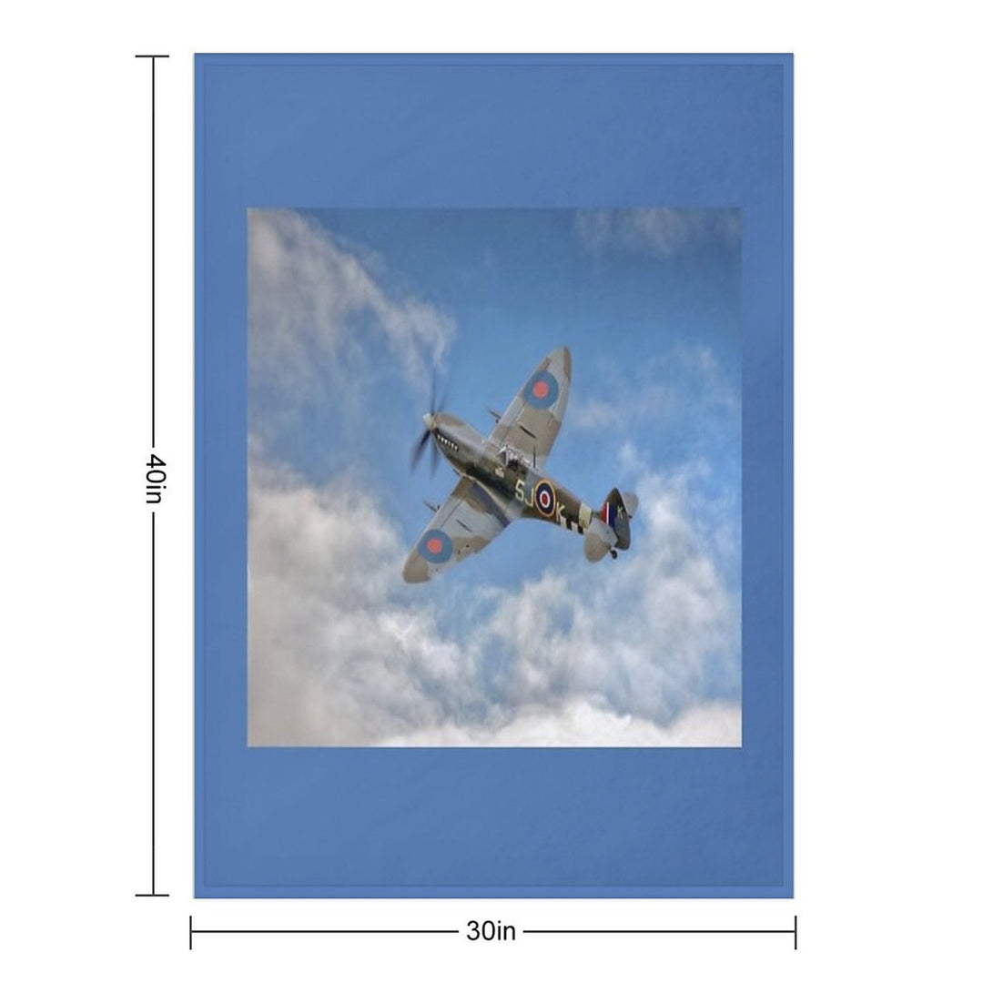 Spitfire LF IX 126 Squadron Eco-conscious Throw Blanket