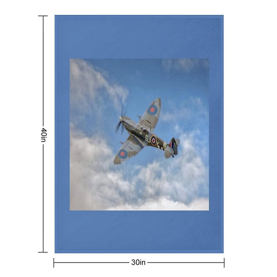 Spitfire LF IX 126 Squadron Eco-conscious Throw Blanket