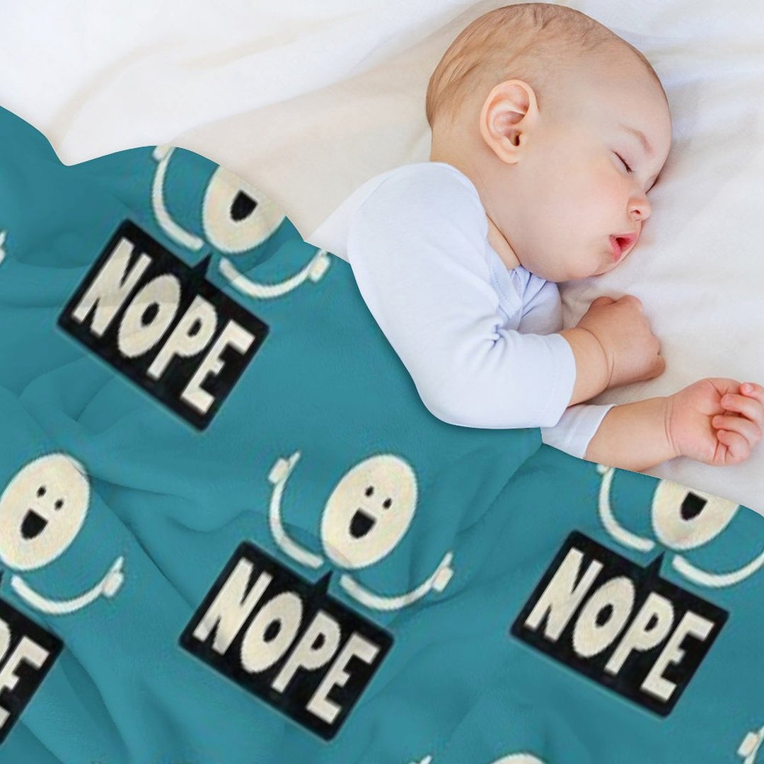 Nope Easy Care Throw Blanket