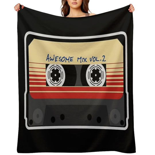 Awesome, Mixtape Vol 2, Cassette, Retro, Comfort Throw Blanket