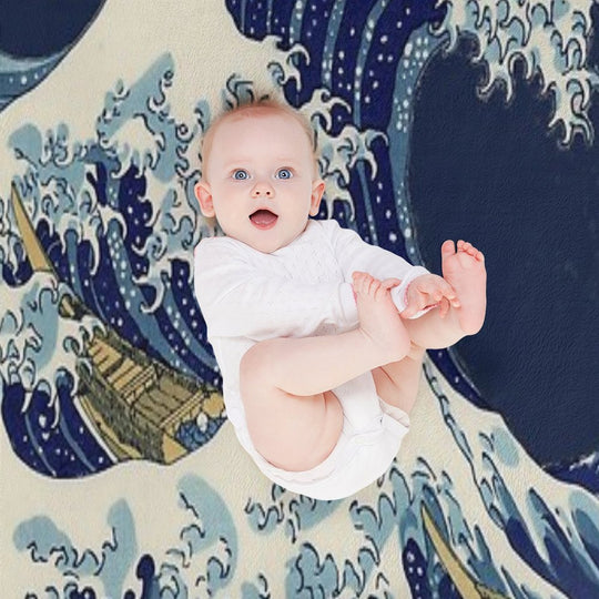 The Great Wave Off Kanagawa Transparent All-season Throw Blanket