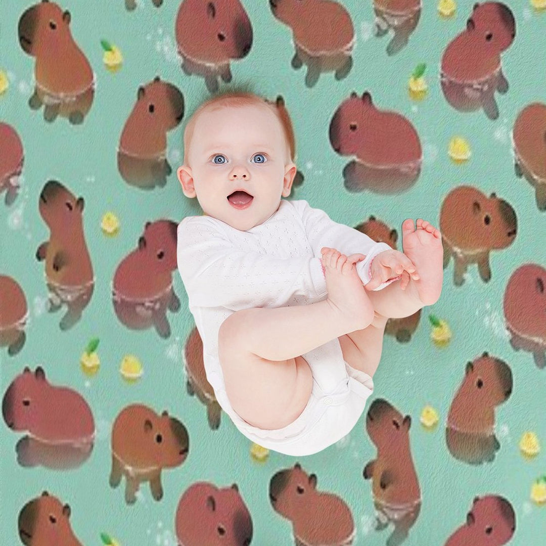 Capybath Time Velvety-soft Throw Blanket