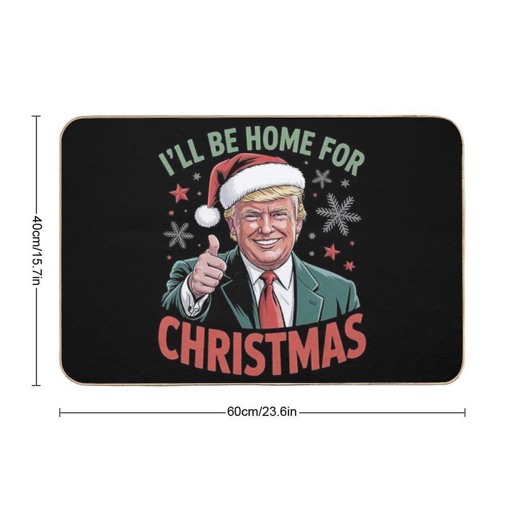 I'll Be Home For Christmas Santa Xmas Trump President Pajama  Multi-Purpose Bath Mat