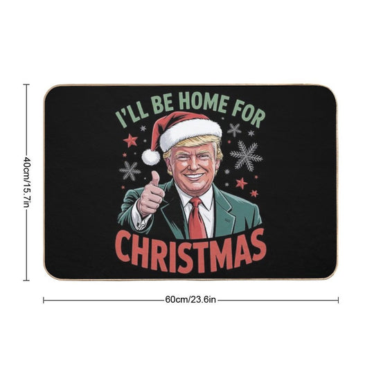 I'll Be Home For Christmas Santa Xmas Trump President Pajama  Multi-Purpose Bath Mat