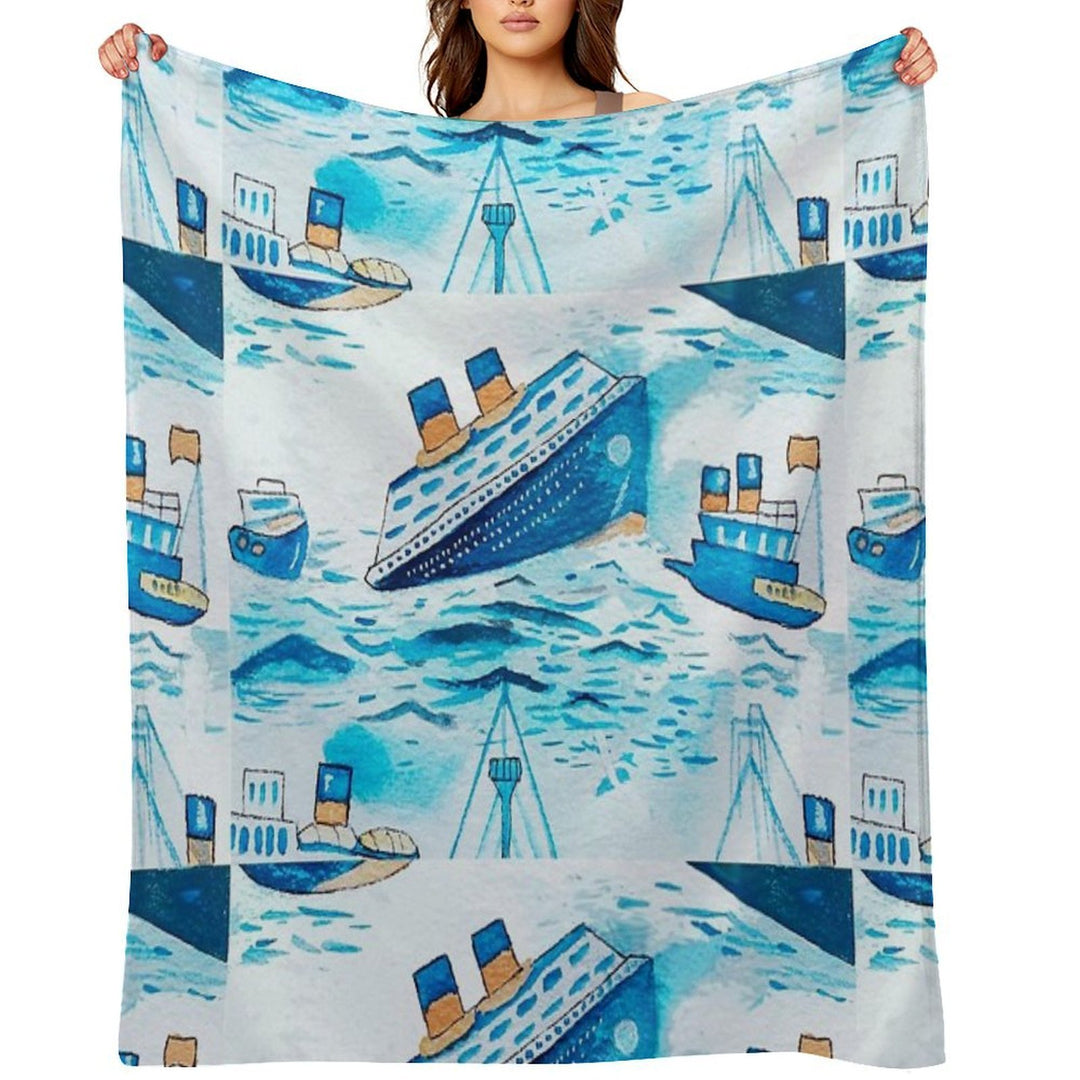 Ferry Boats Scrub Cap All-season Throw Blanket