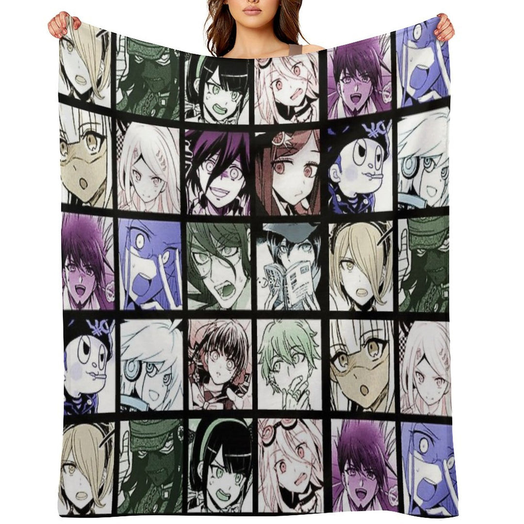 DRV3 Manga Collection (Colored) Plush Throw Blanket