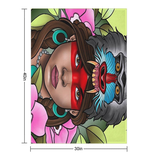 Spirit of The Wild Plush Throw Blanket