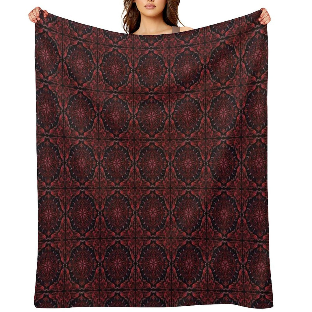 Gothic Vampire Pattern Versatility Throw Blanket