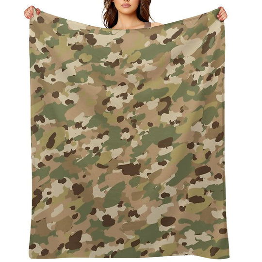 Multicam Camouflage Pattern. Multi-functional Throw Blanket