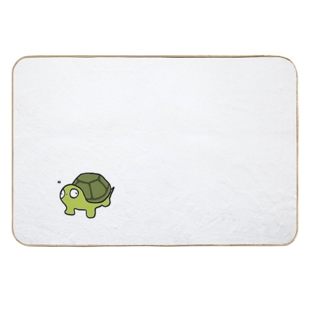 Little Tutrle Saying Hi  Eco-Friendly Bath Mat
