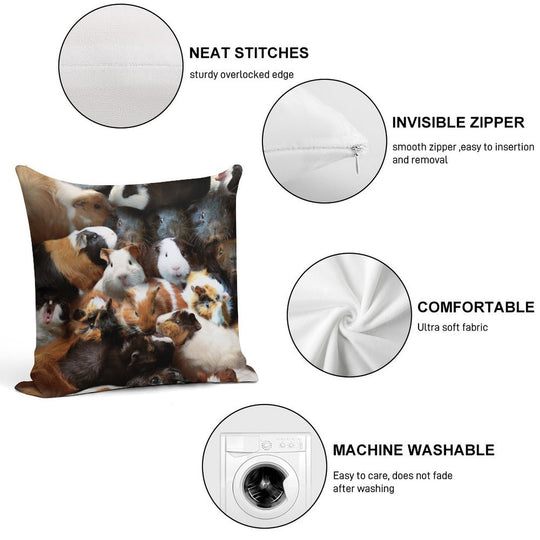 Guinea Pigs Soft High-Density Material Throw Pillow