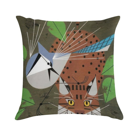 Charley Harper Style Soft Multiple Sizes Throw Pillow