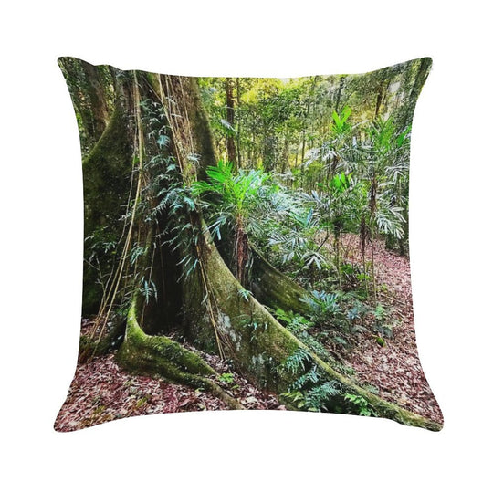 Exploring Rainforest Trees Soft Fade-Resistant Throw Pillow