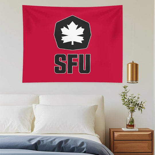 SFU Athletics Black White Tapestry